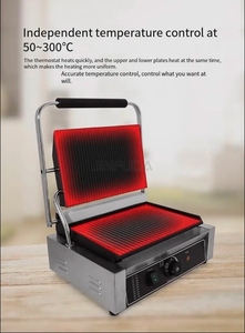 เครื่องทำแซนวิชแบบสองหัวเครื่องทำแซนวิชแผ่นร้อนแบบสัมผัสเครื่องย่างเชิงพาณิชย์ - Product Image 4