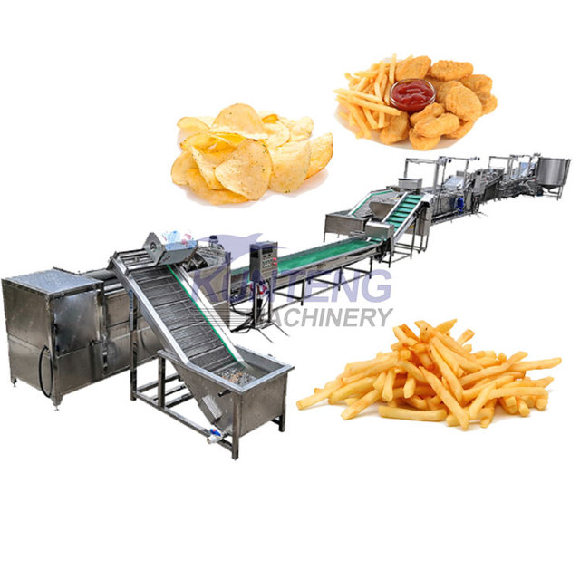 Supply Potato Chip Processing Line Potato Chip Frying Equipment Frozen French Fries Potato Chip Frying Production Line