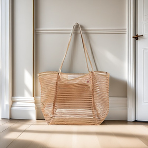 2025 Chất Lượng Cao Tùy Chỉnh Lớn Bãi Biển Lưới <span class=keywords><strong>Tote</strong></span> Túi Giản Dị <span class=keywords><strong>Tote</strong></span> Túi Phụ Nữ Có Thể Gập Lại Vai Túi Cho Bãi Biển Dã Ngoại Kỳ Nghỉ - Product Image 2