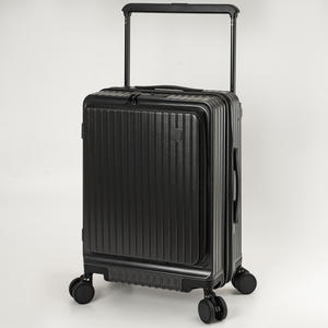 जिपर बंद टीसा लॉक 4-व्हील ट्रॉली के साथ 20-इंच का हल्का कैरी-ऑन सूटकेस - Product Image 2