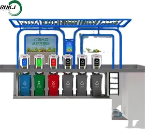 Intelliger Abfallbehälter mit solarbetriebener wiederaufladbarer Batterie Müll-Sortierungs- und Recyclingbehälter unterirdisches Abfallmanagementsystem