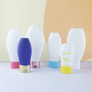 Bouteille de protection <span class=keywords><strong>solaire</strong></span> avec bouchon à vis Emballage plastique bon marché conçu pour se tenir debout à l'envers Squeeze 50ml 60ml 100ml 120ml - Product Image 1