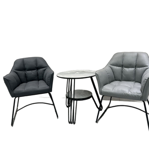 Sillón de Salón Lazyman para Manicura con Respaldo de Cuero PU y Patas de Metal - Diseño Moderno para Hogar, Oficina y Dormitorio - Product Image 1