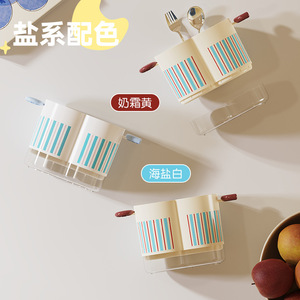 Chopstick Holder Dual Compartment Kitchen <b>Storage</b> Basket With Drainage For Utensils And <b>Tools</b> - Product Image 3