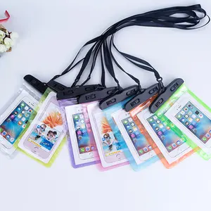 2023 WaterProof Bag PVC ABS Mobile Phone Cases Clear Pouch Case Water Proof Cell Phone Bag With Lanyard