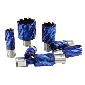 ดอกสว่านเจาะรูแบบวงแหวน Zorro/Sellena ขนาด 12-60 มม. สีน้ำเงินนาโน HSS พร้อมก้านเชื่อมต่อแบบ Weldon และหัวจับแบบเปลี่ยนเร็ว สำหรับสว่านแม่เหล็ก เจาะโลหะ - Product Image 3