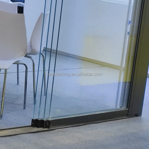 Porte coulissante intelligente en verre sans cadre en PVC, construction moderne en alliage d'aluminium, isolation thermique, capteur automatique intérieur/extérieur - Product Image 5
