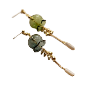 ต่างหูเม็ดกลมรูปดอกไม้กระดิ่งลม14K ชุบทองสไตล์โบฮีเมียนเก๋ทำด้วยมือเก๋ไก๋ได้รับการรับรองเครื่องประดับสำหรับงานเลี้ยงครบรอบ - Product Image 1