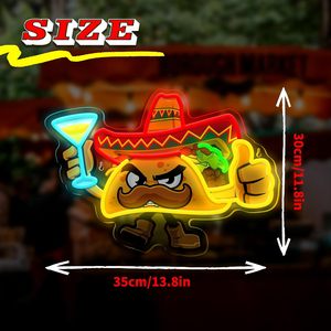 Thay Đổi Độ Sáng LED Tacos <span class=keywords><strong>Neon</strong></span> Ánh Sáng Tường Trang Trí Nội Thất Mexico Nhà Hàng Thức Ăn Nhanh Cửa Hàng Cửa Sổ Hiển Thị Thiết Kế Nội Thất Bao Gồm <span class=keywords><strong>Neon</strong></span> Ánh Sáng - Product Image 2