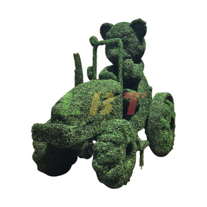 Urban Landscape Green Sculpture Customized Irregular Shape Outdoor Floor Mount Metal <b>Frame</b> <b>Plants</b> Pattern Earth Day - Product Image 3