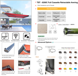 Khung Hợp Kim Nhôm Mái Hiên Có Thể Thu Vào Mái Hiên Pergola Lợp Mái Hệ Thống Mái Hiên - Product Image 2