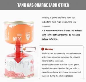 Dispositivo di trasferimento del carburante per Backpacking adattatore per ricarica del <span class=keywords><strong>Gas</strong></span>, salva <span class=keywords><strong>Gas</strong></span> portatile per esterni, valvola di sfiato del contenitore da campeggio - Product Image 3