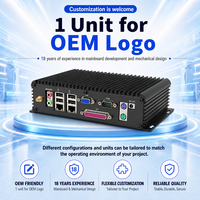 Komputer Industri Tanpa Kipas Port Paralel LPT Dual LAN Mini PC Intel J1900 N100 I3 I5 I7 IP65 VGA COM RS232 OEM