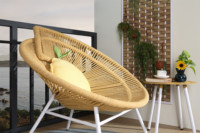 Chaise acupuncture arc-en-ciel moderne en osier plastique, vente en gros