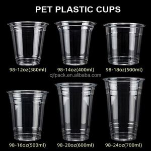Custom Logo Heat Transfer Printed Clear Disposable Plastic PET <b>Cups</b> 98mm Diameter <b>Cold</b> Ice Coffee Take Away Outdoor - Product Image 6