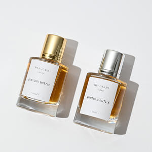 批发30ml50ml100ml圆形透明玻璃香水瓶，带银色盖 - Product Image 3