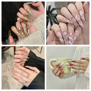 Lujo Ángel Cruz diseño prensa en las <span class=keywords><strong>uñas</strong></span> largo 3D hecho a mano alta calidad acrílico prensa en las <span class=keywords><strong>uñas</strong></span> al por mayor <span class=keywords><strong>uñas</strong></span> postizas reutilizables - Product Image 2