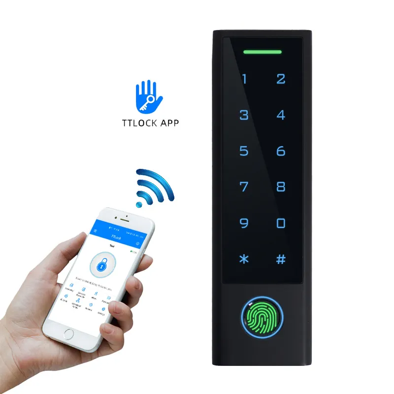 Secukey رخيصة TTLock بليه الوصول التحكم بصمة البيومترية قفل باب رقمي 13.56MHz IC قارئ بطاقات