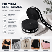 Bande élastique jacquard personnalisée avec logo, en Spandex/Nylon, 40mm/15mm, pour leggings de sport, vêtements de gym, textiles de maison et chaussures – Vente directe usine