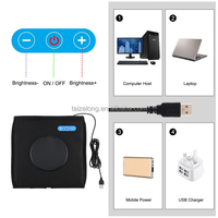 PULUZ PU5027B Softbox Studio Foto LED 25cm dengan Suhu Warna yang Dapat Disesuaikan, Kit Tenda Latar Belakang Lightbox Fotografi Portabel