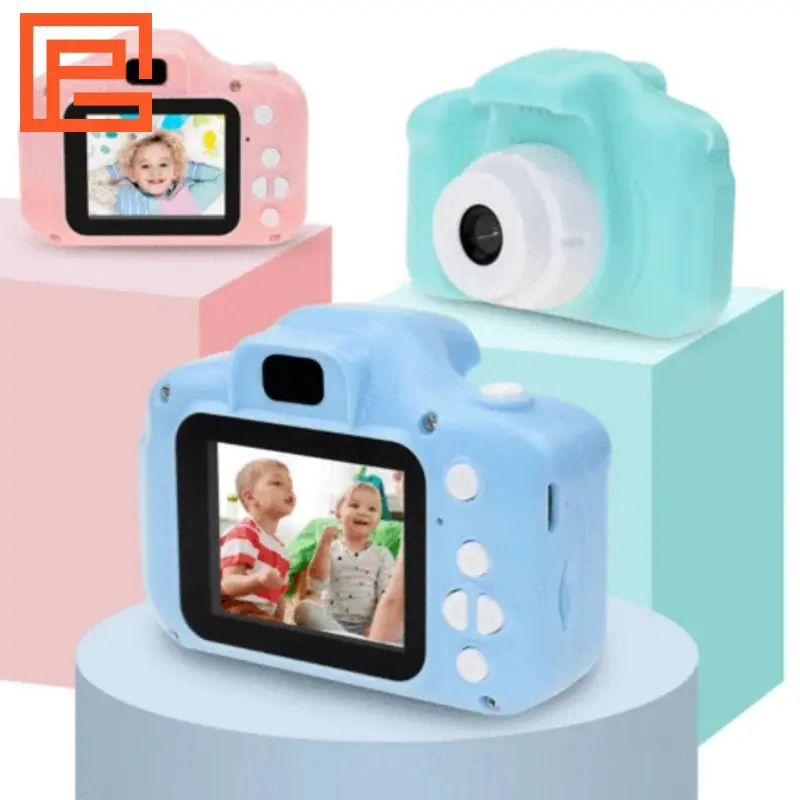Kamera kartun 2.0 inci layar IPS mainan pendidikan anak kamera Video portabel kamera Digital untuk hadiah ulang tahun anak laki-laki perempuan