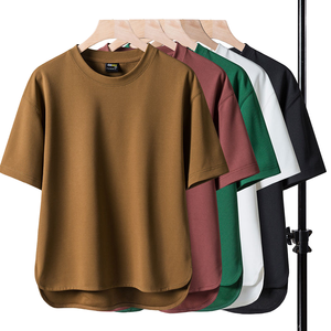 Wholesale Men's Casual <b>White</b> Cotton <b>Tshirt</b> Large Size Plain Blank with 260 Grams Fabric Weight Woven <b>Tshirt</b> with Print Pattern - Product Image 1