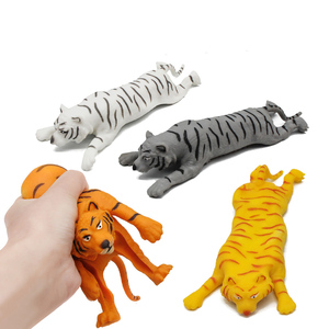 Jouets en TPR personnalisés en gros, animaux réalistes, balles à presser extensibles, jouets tigre à presser pour enfants - Product Image 4
