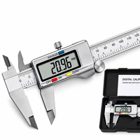 Pied à coulisse numérique électronique en acier inoxydable de 150 mm (6 pouces) avec précision de 0,01 mm, outil de mesure métrique et impérial