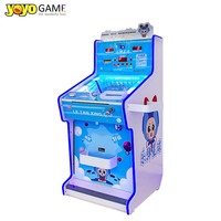 Machine à grue à monnayeur pour enfants, équipement de terrain de jeux pour centre commercial, avec retour manuel, fonctionnalités de jeu vidéo en anglais et vitre