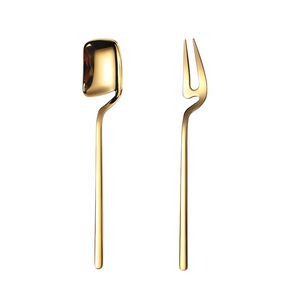 Cuchara de acero inoxidable 304, cuchara creativa para helado y café, tenedor para frutas, cuchara para mezclar en la pared, cuchara para taza - Product Image 5