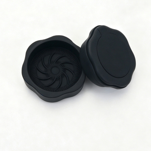 53mm Round Shape Anti-Adhesive Silicone <b>Herb</b> <b>Grinder</b> with Spiral Teeth and Magnetic Lid for Resin Cream Grinding - Product Image 4