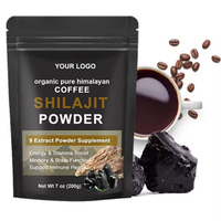 OEM Private Label Shilajit Koffiepoeder Energiedrank Biologisch Himalaya Shilajit Extract Poeder Puur Natuurlijk Shilajit Koffie