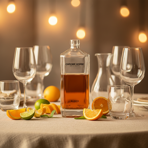 Bouteille en verre rectangulaire de luxe à base épaisse 500ml 700ml 750ml pour spiritueux Vodka Gin Whisky <span class=keywords><strong>Rhum</strong></span> avec bouchon en liège - Product Image 3