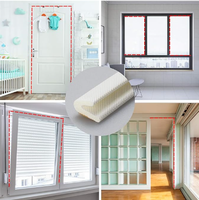 Bande d'étanchéité auto-adhésive en mousse de caoutchouc pour portes de chambre, salle de bain, salon – Étanche, anti-collision, insonorisante