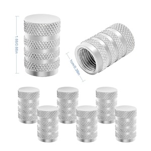 Tapas de Válvula de Aluminio de Colores 8V1 Universales Sólidas Moleteadas para Reparación y Reemplazo de Neumáticos de Coche - Product Image 2