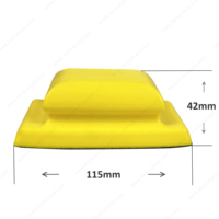 70x115mm jaune main extraction de poussière ponçage polissage bloc éponge sans poussière flocage papier de verre mousse tampon bloc