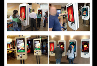 Affichage du Menu du Restaurant, kiosque de paiement tactile capacitif en libre-Service, écran tactile de détail avec Scanner de cartes, auto-paiement