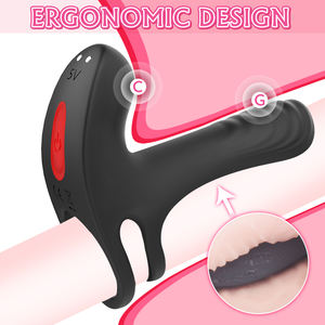 Berbentuk <span class=keywords><strong>U</strong></span> bergetar cincin penis penunda waktu cincin zakar mainan seks seks Vibrator - Product Image 3