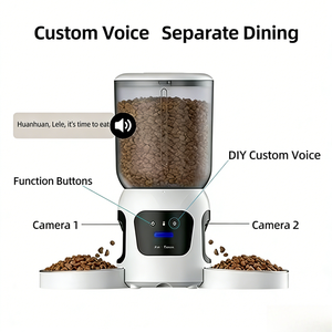 Distributeur de nourriture intelligent pour animaux de compagnie OEM personnalisé 6L avec double caméra, conception anti-fuite, contrôle par application et appel vidéo bidirectionnel à distance - Product Image 1