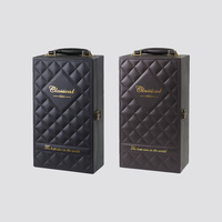 Vente en gros d'usine : Coffret de présentation en cuir pour 2 bouteilles, emballage cadeau pour vin et boîtes d'expédition de vin personnalisées