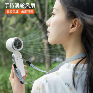N607 Handheld <b>Fan</b> <b>Mini</b> Foldable Neck Wearable Portable <b>Fan</b> With Digital Display Brushless Motor <b>USB</b> Power White Green Black - Product Image 3