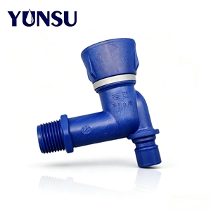Robinet d'eau domestique Guisu bleu, petit, écologique, durable, à raccord fileté, avec capuchon carré et noyau en céramique pour le contrôle du débit d'eau - Product Image 1