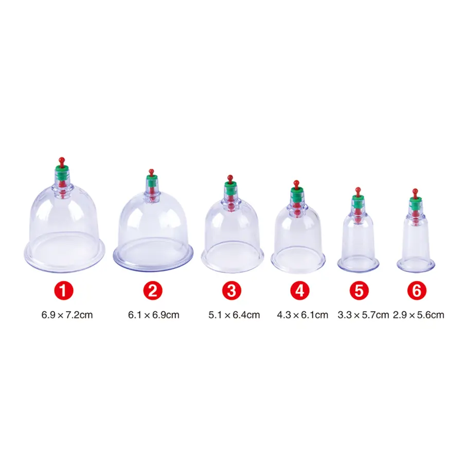 Factory Direct Single Hijama Cupping Cups #1 #2 #3 #4 #5 #6 Therapy Vacuum Suction Massage Cup Cupping Device
