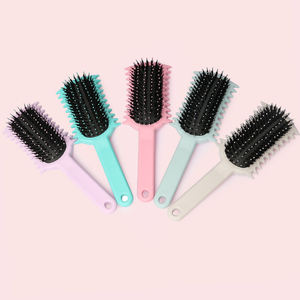 Brosse à cheveux en forme de pagaie Ingrid Curl Styling, démêlante, en paille de blé, massage de la tête, poils en nylon, coussin d'air, définit le style rebondissant - Product Image 4