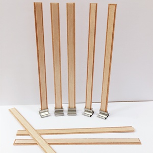 Double Wooden <strong>Wick</strong> <strong>Candle</strong> <strong>Wick</strong> Wood <strong>Candles</strong> Core <strong>Wick</strong> Paraffin <strong>Candle</strong> DIY Making Supplies - Product Image 3