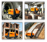 Pompe à béton électrique industrielle montée sur remorque, équipement de livraison de béton pour la construction de ponts et de tunnels