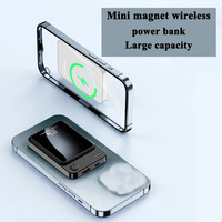 Batterie externe magnétique ultra-fine sans fil 10000mAh haute capacité avec affichage LED de la puissance