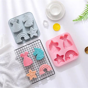 Nuevo lanzamiento DIY <span class=keywords><strong>unicornio</strong></span> sirena cola pentagrama forma <span class=keywords><strong>de</strong></span> arco iris molde <span class=keywords><strong>de</strong></span> silicona galleta molde <span class=keywords><strong>de</strong></span> silicona cajas <span class=keywords><strong>de</strong></span> muffin <span class=keywords><strong>de</strong></span> silicona bandeja para hornear - Product Image 2