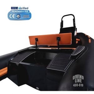 Reachsea D430 Bán Hot Siêu Sườn 360 Nhôm Cứng Nhắc Thuyền Inflatable Thể Thao Thuyền Đánh Cá Thuyền Nhà Máy Thuyền Sườn Với Chứng Nhận CE - Product Image 3
