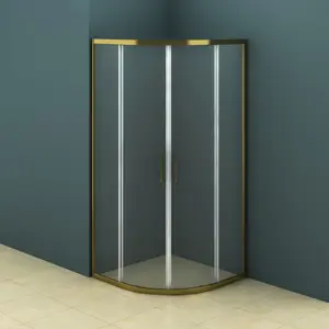 Beliebteste polierte Edelstahl-Deluxe 180-Grad-Cambridge-Serie Zwei-Türen-Umgehungs-Schiebetür der Dusche
